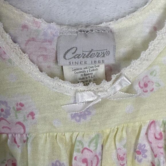 Vintage Carters Infant Baby Girls Size 9-12 Months 9M Bubble Romper Pajamas - Picture 3 of 11